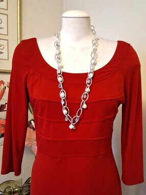 True Vintage Pearl Charms Contemporary Edge Silver Plated Statement Necklace